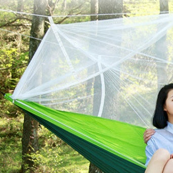 Two-Tone Nylon Hammock for Outdoor Use, 102.36 × 55.12 in, No Stand