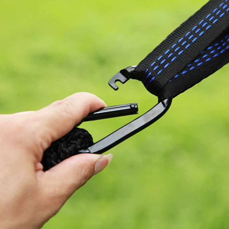 Portable Hammock with Stand for Outdoor Use, 210T Nylon Fabric, Iron Frame, 114.17 × 55.12 in