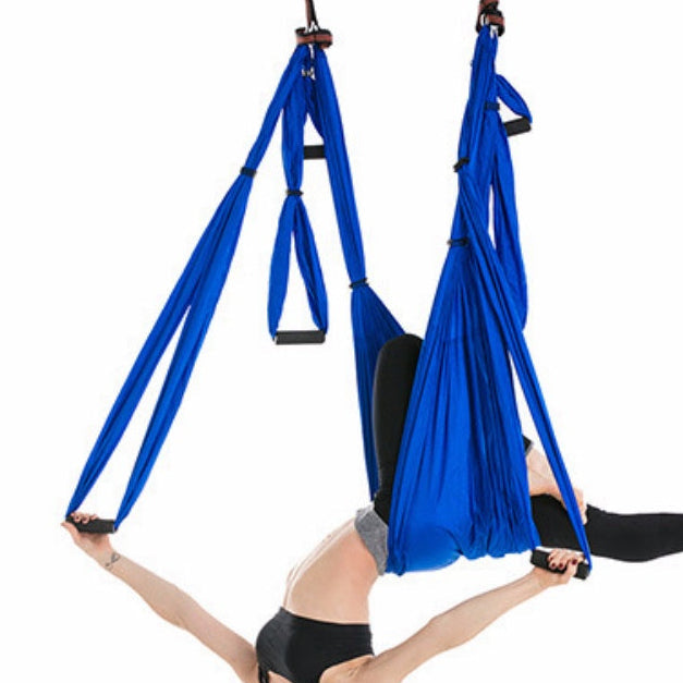 Hanging Fabric Hammock with Extension Straps for Indoor & Outdoor Use