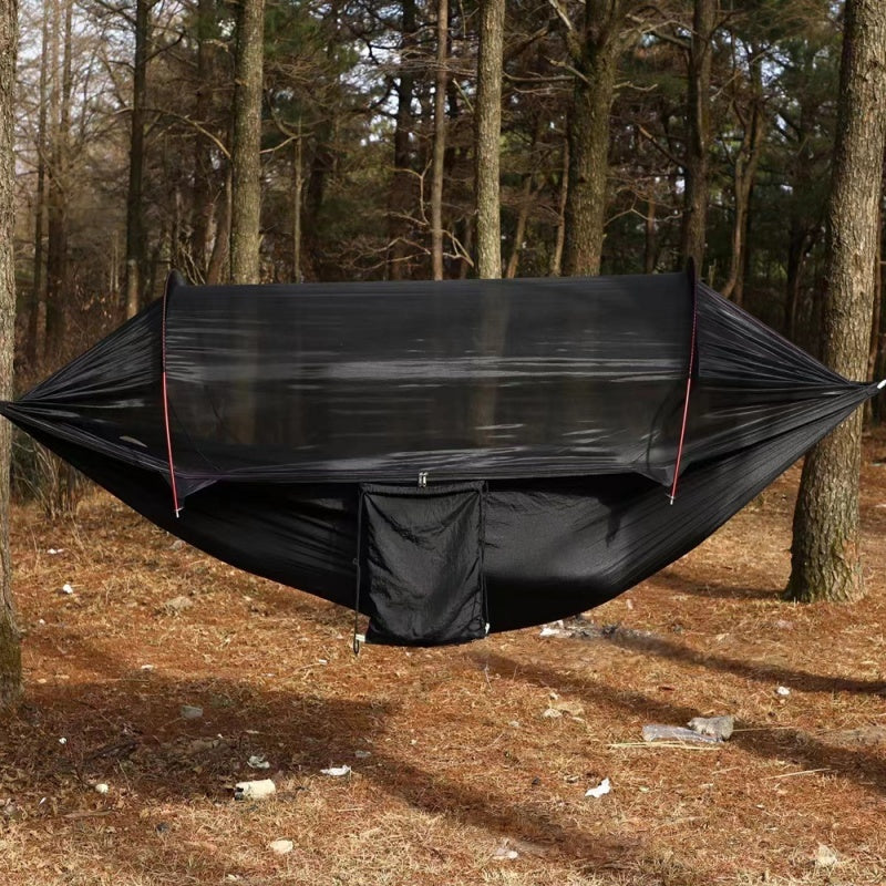 Airstream I Nylon Hammock with Aluminum Alloy Stand, Mesh Fabric, 106.3 × 55.1 in