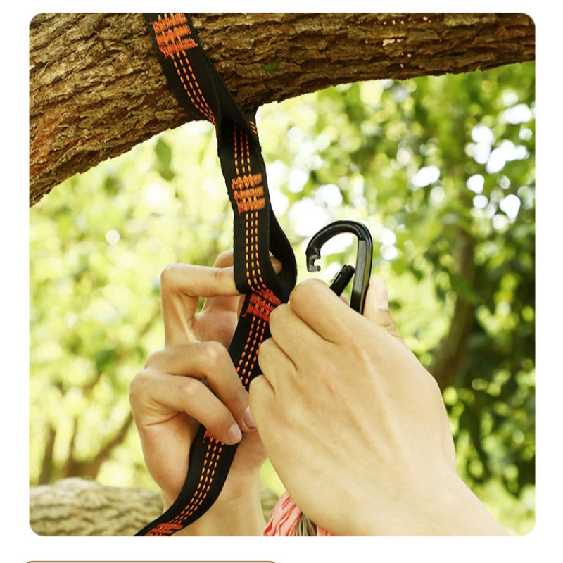 Polyester Hanging Hammock Chair, Pink & Gray, 98.43 × 55.12 in, No Stand