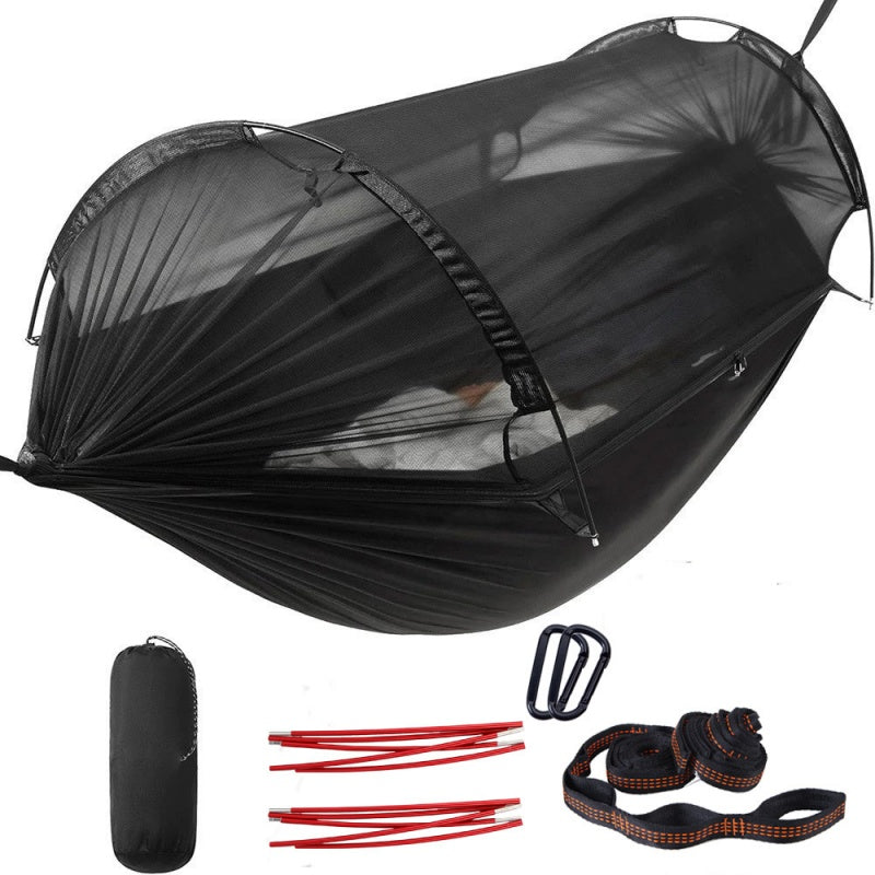 Airstream I Nylon Hammock with Aluminum Alloy Stand, Mesh Fabric, 106.3 × 55.1 in