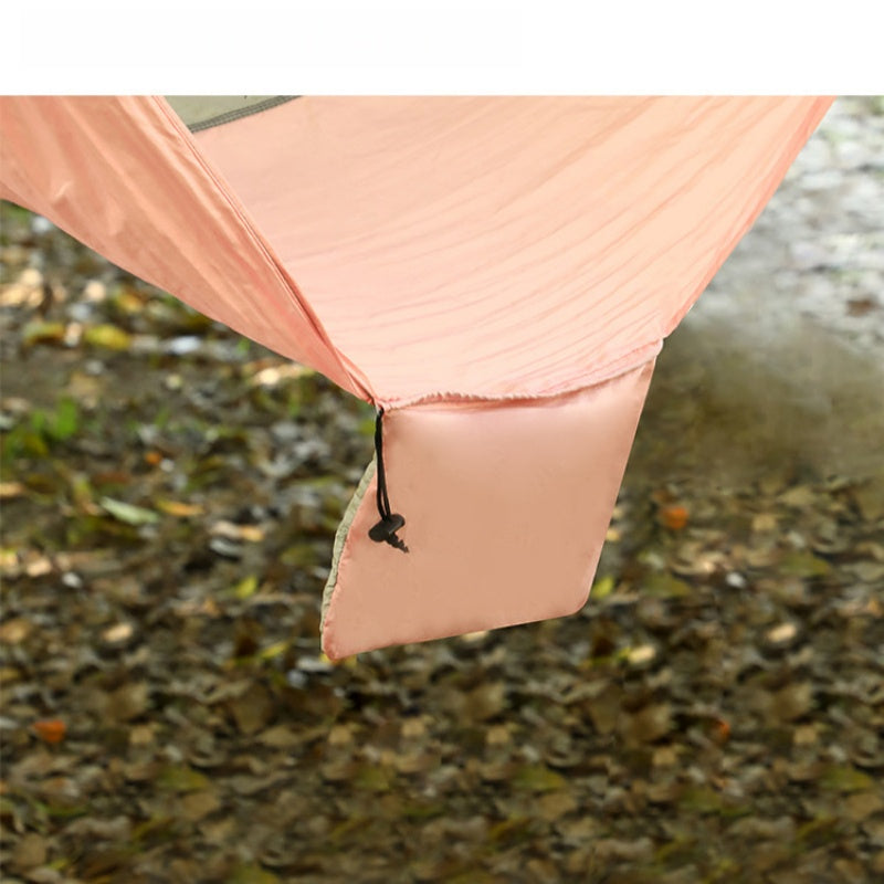 Polyester Hanging Hammock Chair, Pink & Gray, 98.43 × 55.12 in, No Stand